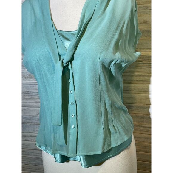 NWT Casual Corner Annex Silk Blouse and Cami - Picture 2 of 14